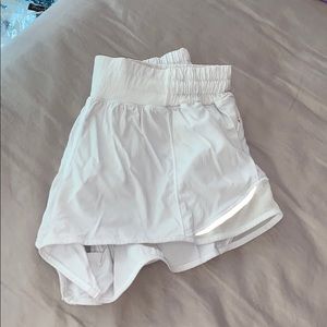 White Lululemon Athletic Shorts